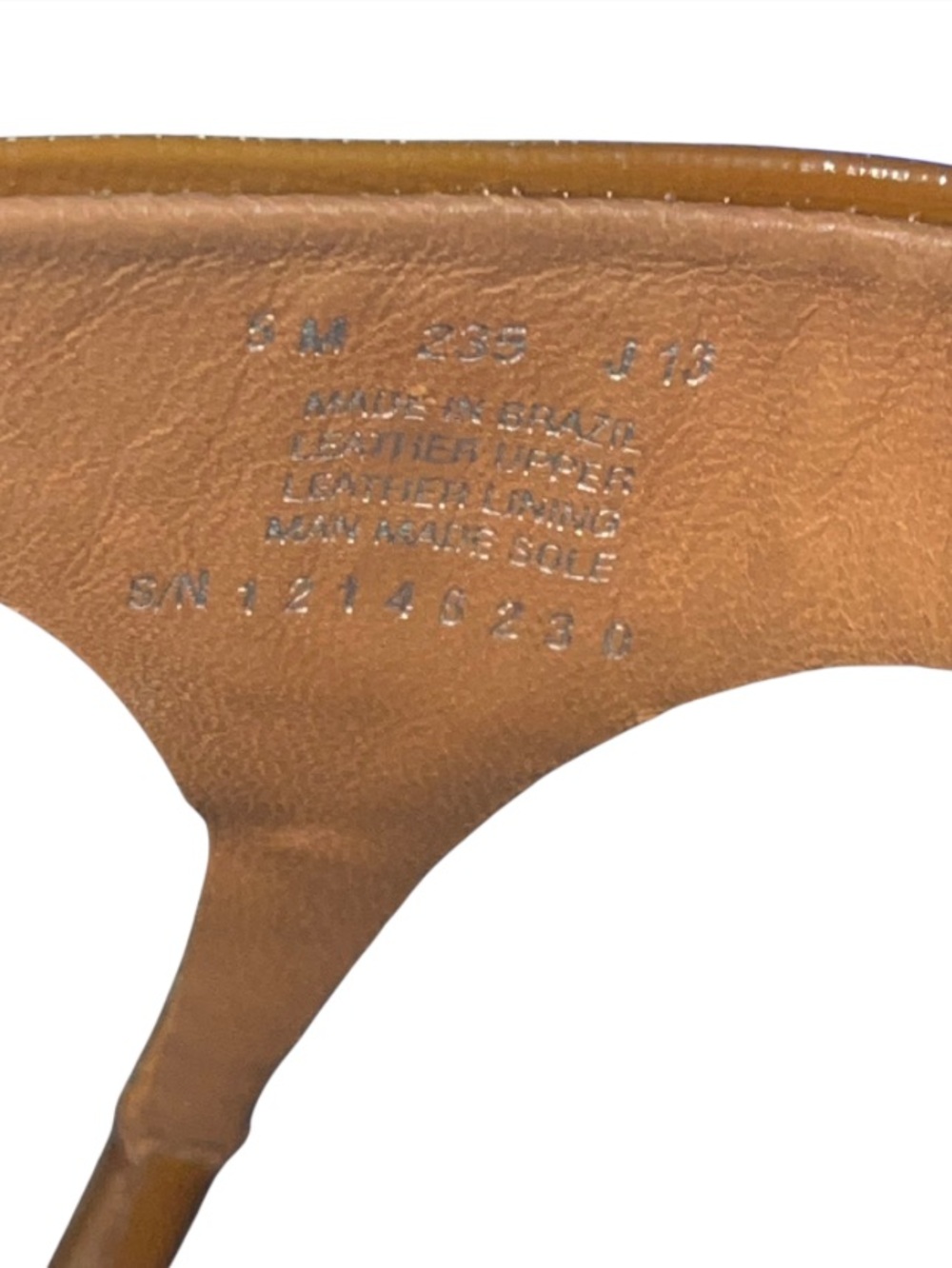 ✨Tory Burch Cameron
Patent Leather Wedge Sandals - Poppy Royal Tan Size 5M✨ - Picture 6 of 9